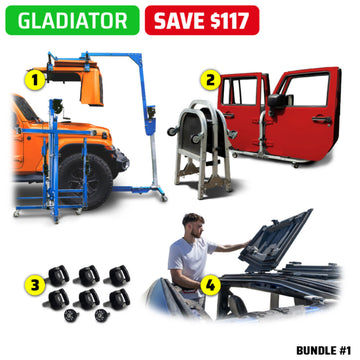 jeep 歩行器 Jeep Wrangler/Gladiator Hard Top Lift & Door Storage Bundle | EZ4X4