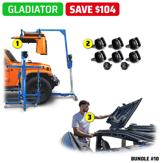 2007 & Up Jeep (Hard Top Lift + Hard Top Thumb Screws + FlipTop) Take Your Top Off Bundles #10, 11, 12, 13, 14