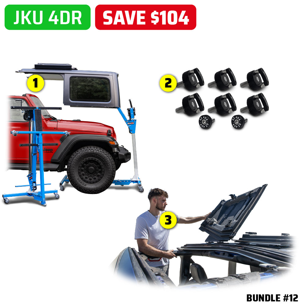 2007 & Up Jeep (Hard Top Lift + Hard Top Thumb Screws + FlipTop) Take Your Top Off Bundles #10, 11, 12, 13, 14
