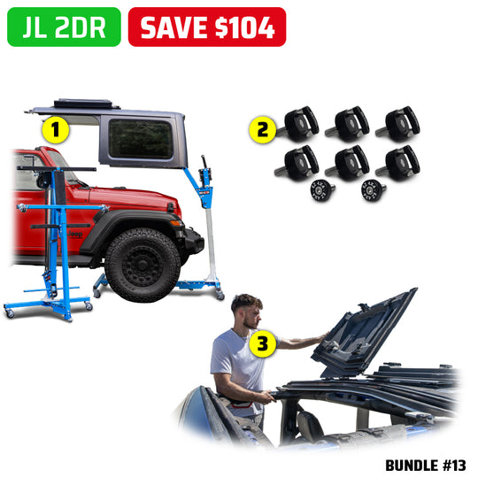 2007 & Up Jeep (Hard Top Lift + Hard Top Thumb Screws + FlipTop) Take Your Top Off Bundles #10, 11, 12, 13, 14