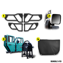 2020 & Up JT 4DR (Razor Aluminum Tube Doors + Rectangle Mirrors + Door Cart + Cover) Razor Door Bundle #19