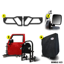 1997–2006 TJ-LJ 2DR (Razor Aluminum Tube Doors + Rectangle Mirrors + Door Cart + Cover) Razor Door Bundle #23
