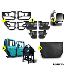 2020 & Up JT 4DR (Alpha Tube Doors + MOLLE Panels + Rectangle Mirrors + Door Cart + Cover) Alpha Tube Door Bundle #31