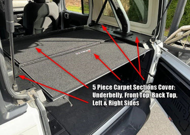 Bubu④ J726 JLU/JKU Extreme EZTRUNK Carpet Kit | 5-Piece Custom Fit | EZ4X4