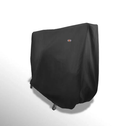 Black Bronco door cart cover with EZ4X4 logo, protecting vehicle doors from dust, scratches, and weather during storage.