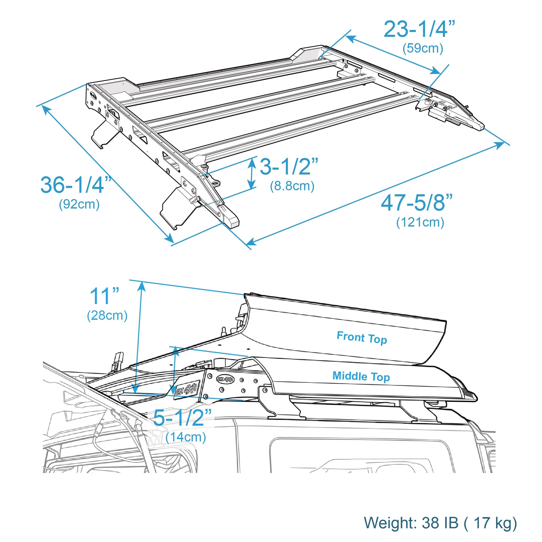 Ford Bronco EZ FlipTop & Roof Rack System | EZ4X4 – EZ4X4