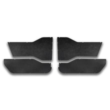 Close-up of front black solid all-weather panels, highlighting durable construction.