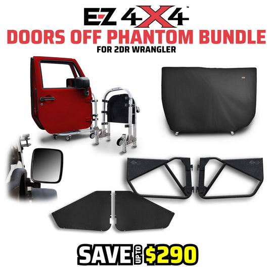 Doors Off: Phantom Full-Tube Door Bundle for 2-Door Jeep Wranglers