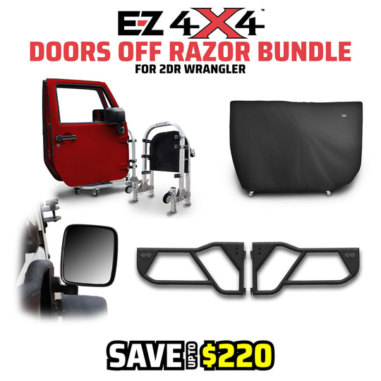Doors Off: Razor Half-Tube Door Bundle for 2-Door Jeep Wranglers