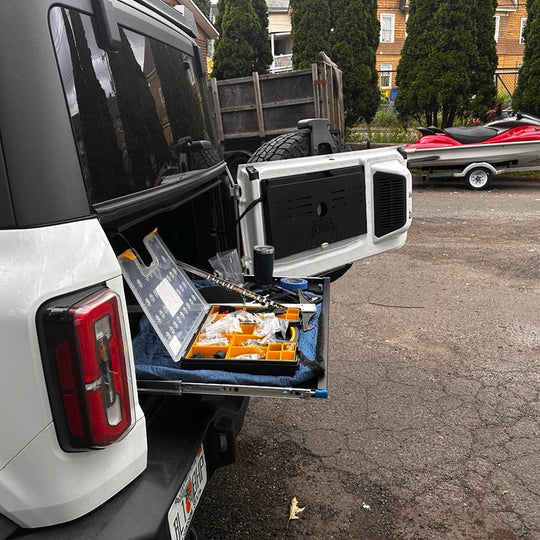 2021+ Ford Bronco 4-Door Sliding Shelf & Table for Extreme EZTRUNK | EZ4X4
