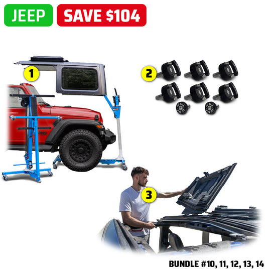 2007 & Up Jeep (Hard Top Lift + Hard Top Thumb Screws + FlipTop) Take Your Top Off Bundles #10, 11, 12, 13, 14