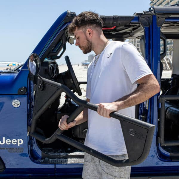 أبواب نصف أنبوبية من الألومنيوم من EZ4X4 Razor لسيارات Jeep TJ وJK وJKU وJL وJLU وJT Gladiator