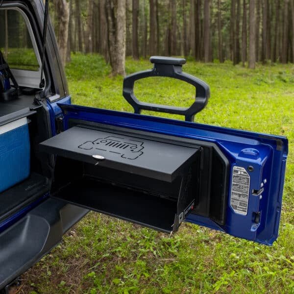 Double Level Deluxe Tailgate Table Foldable Cargo Shelf Storage Rack f ...