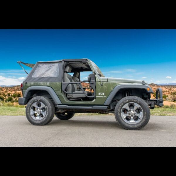 أبواب نصف أنبوبية من الألومنيوم ببابين من EZ4X4 Razor لسيارة Jeep TJ Wrangler 1997-2006