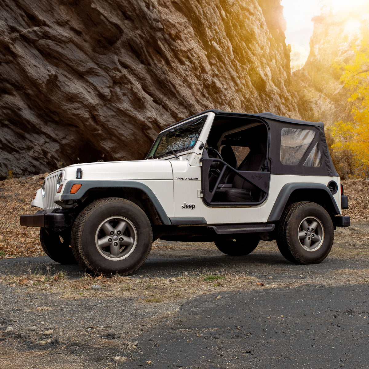White Jeep TJ Wrangler