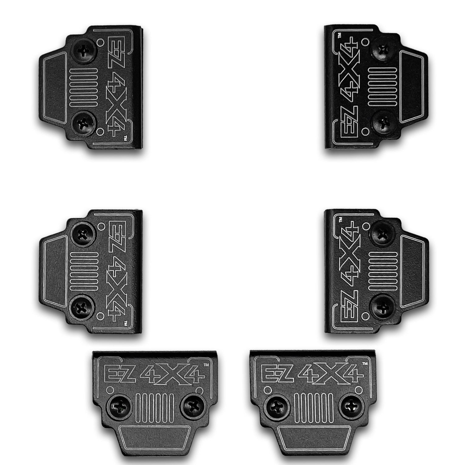 Close-ups of aftermarket Jeep Wrangler soft top clips (6-pack), showing easy installation and secure fastening.