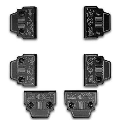 Close-ups of aftermarket Jeep Wrangler soft top clips (6-pack), showing easy installation and secure fastening.