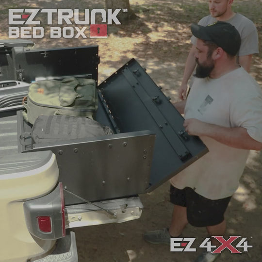 EZ4X4 Bed Box - Jeep Gladiator (JT Specific) Tailgate Extender and Secure Truck Bed Box Storage